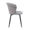 Armen Living Lulu Contemporary Dining Chair in Black Powder Coated Finish and Gray Velvet LCLUCHBLGREY - alternate 5